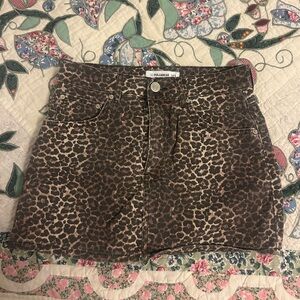 Pull&Bear Leopard Print Skirt